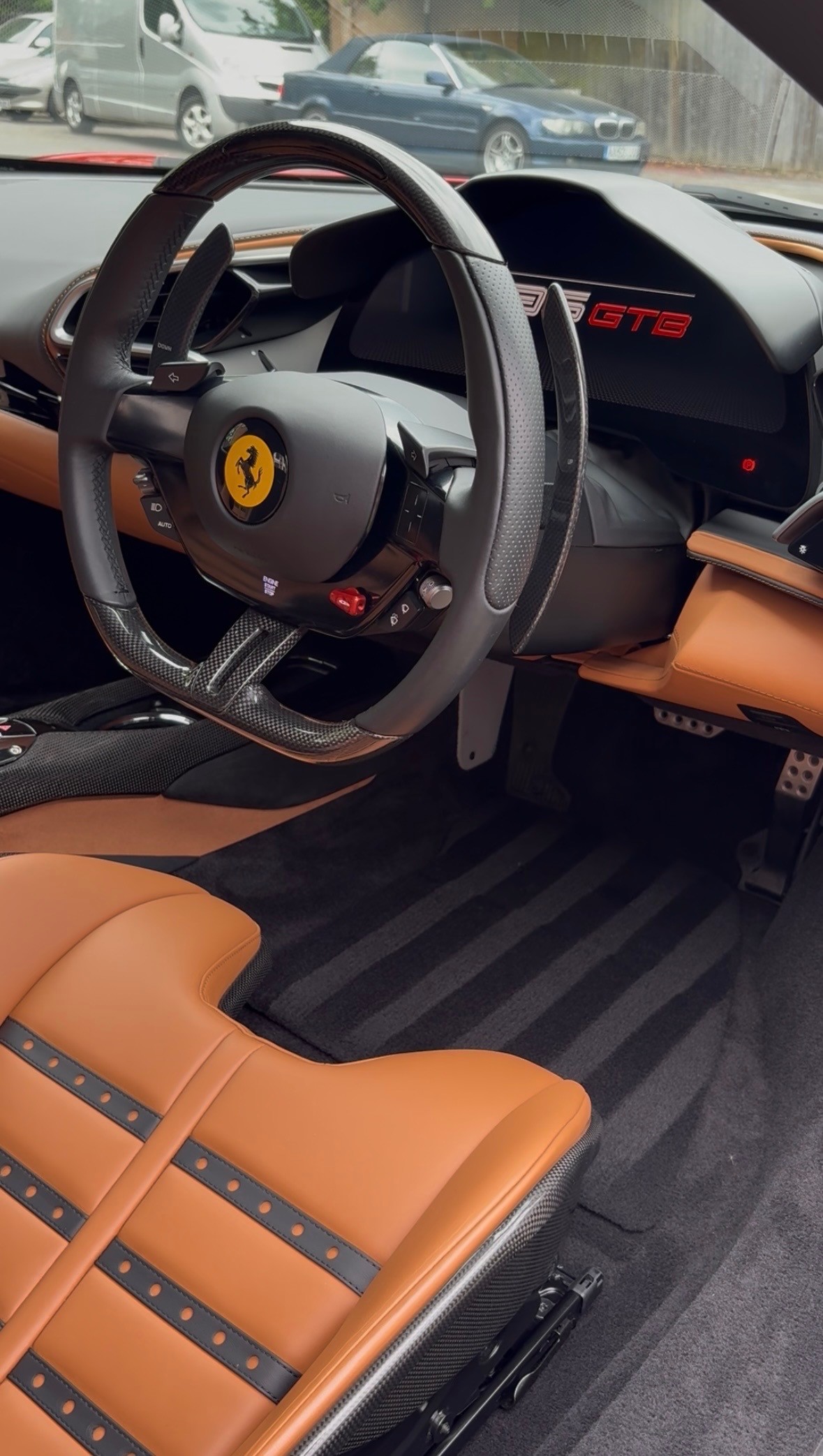 Ferrari 296 GTB — driver interior after detail